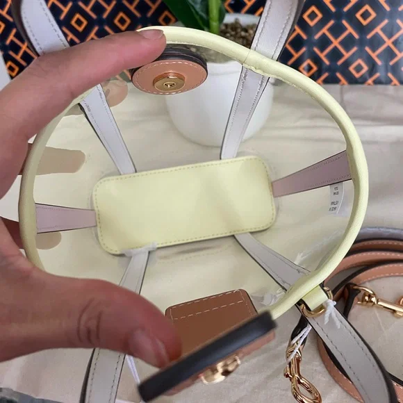 NWT tory burch Blake clear mini shopper leather crossboy shoulder bag - Picture 6 of 14